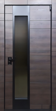 Металлическая дверь с панелями МДФ и стеклопакетом