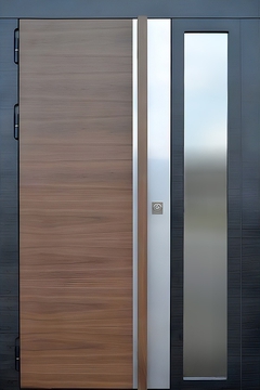 Однопольная дверь МДФ с боковой остекленной вставкой